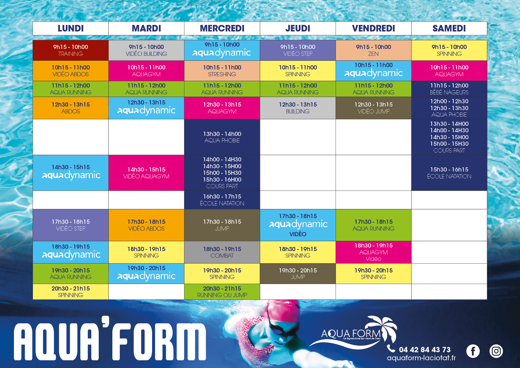 planning Aqua'Form 2021